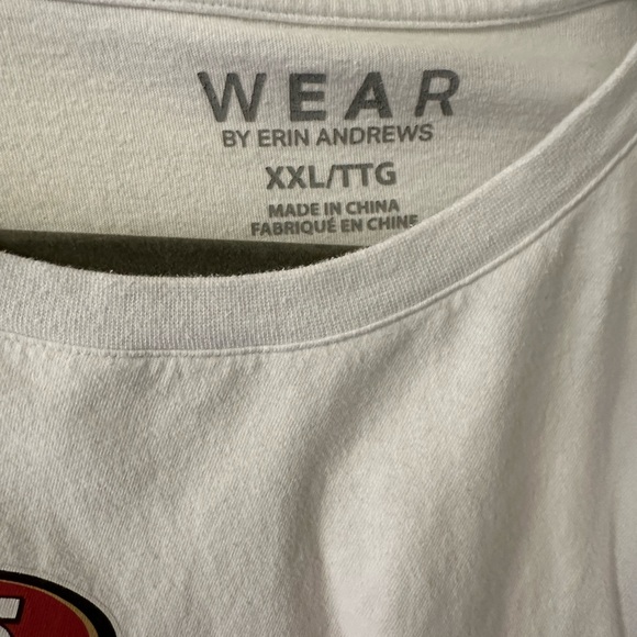 White Crop Top with Red san‎ francisco 49ers logo - Picture 3 of 3